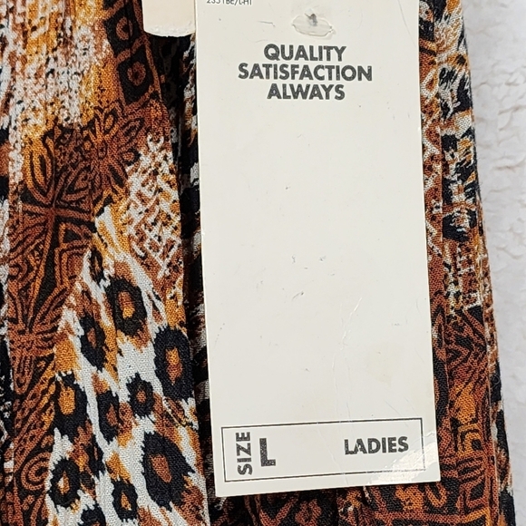 Basic Editions Women's Vintage Tiger And Lion Print Maxi Skirt -L - Picture 7 of 7